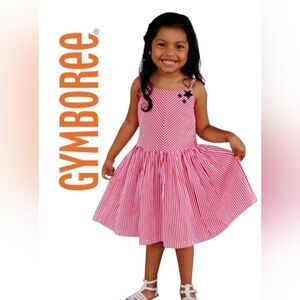 Gymboree red striped  dress size 10 r